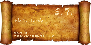 Sós Teréz névjegykártya